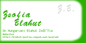 zsofia blahut business card